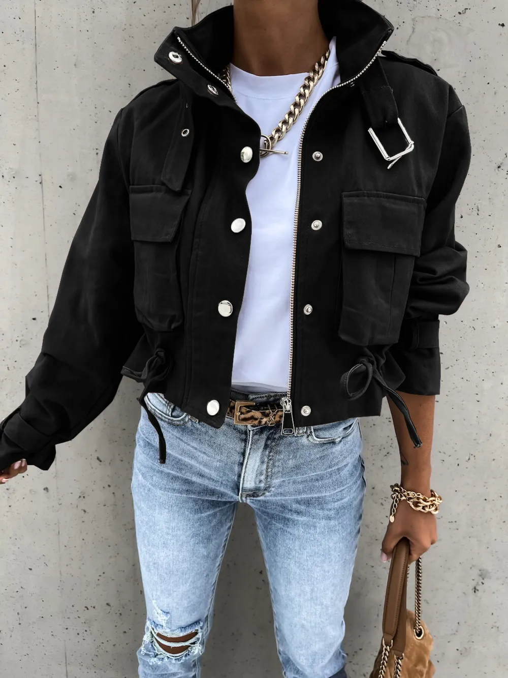 Snap Down Long Sleeve Jacket, image 9