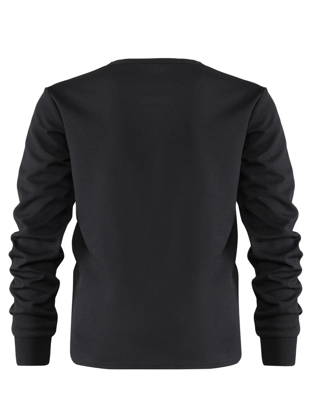 Men's Plus Size Waffle Knit Long Sleeve T-Shirt, image 13