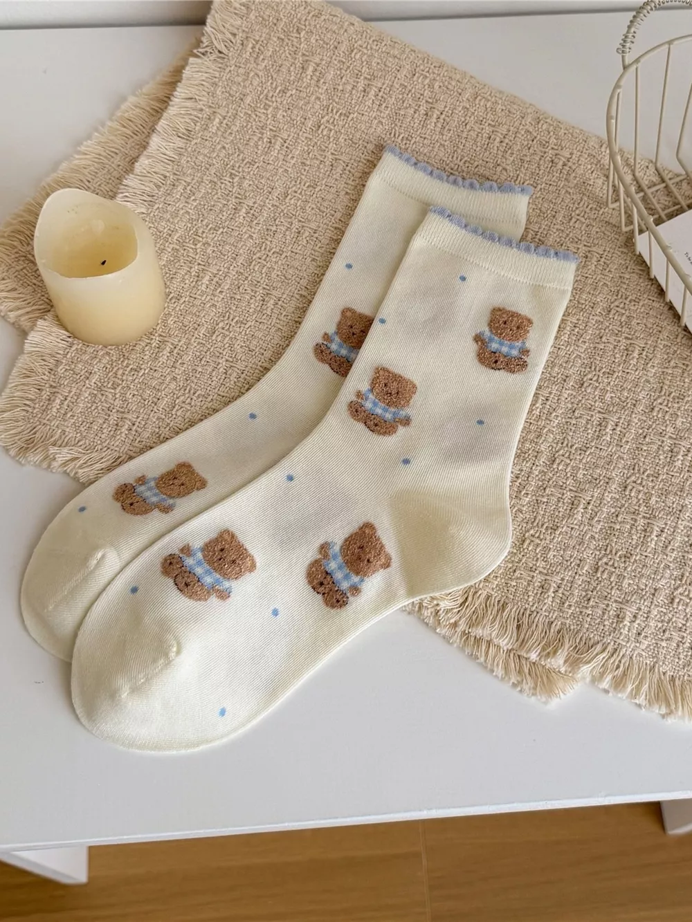 Bear Cotton Crew Socks, image 5