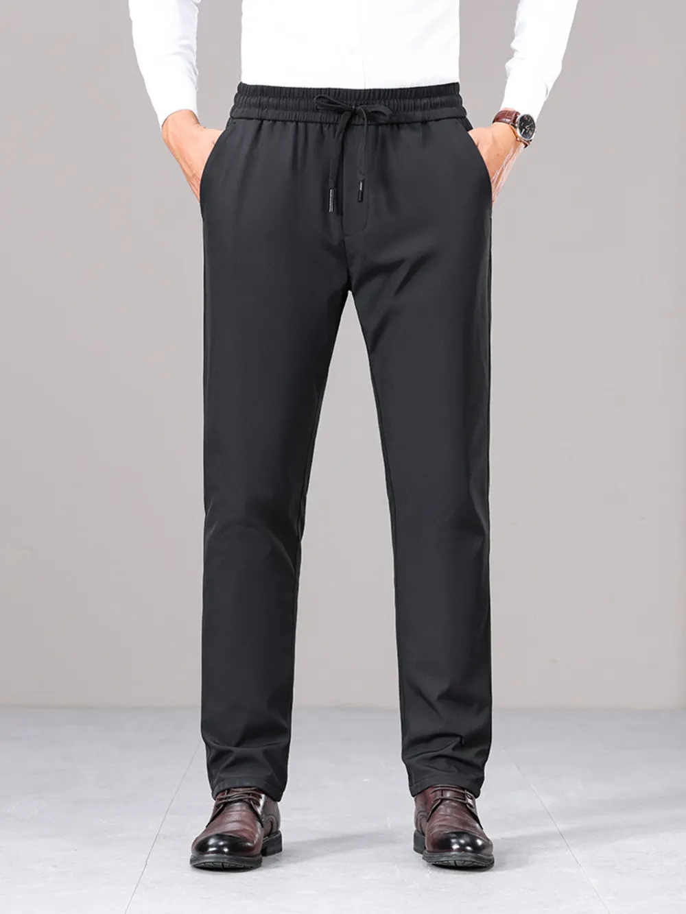 Men's Plus Size Casual Drawstring Elastic Waist Pants