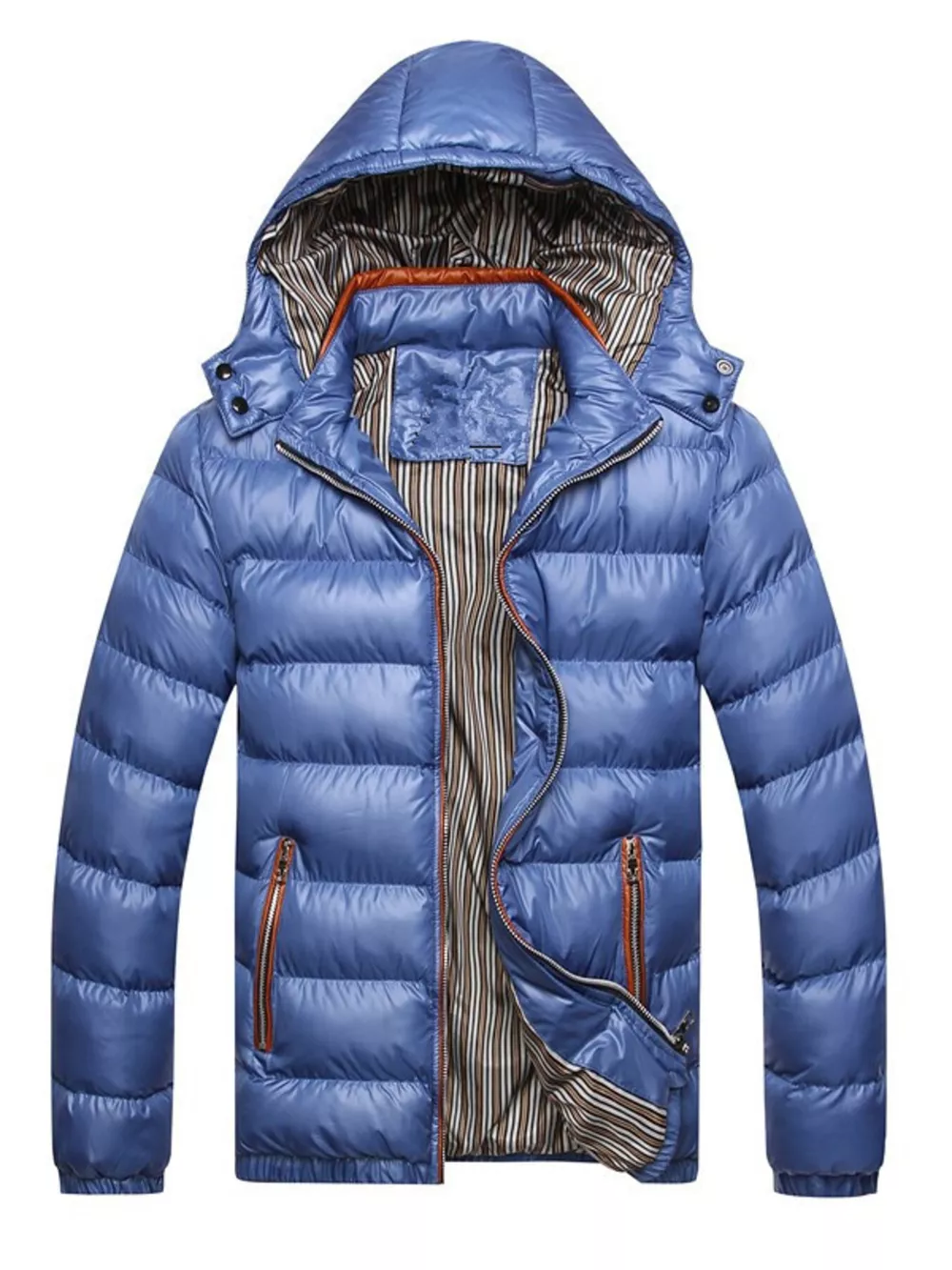 Men's Plus Size Lightweight Hooded Puffer Jacket, image 6