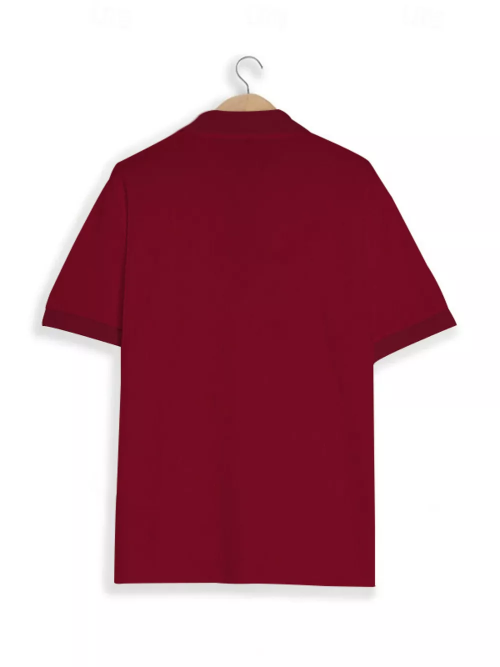 Men's Full Size Textured Slim Fit Short Sleeve Polo Plus Size, image 6