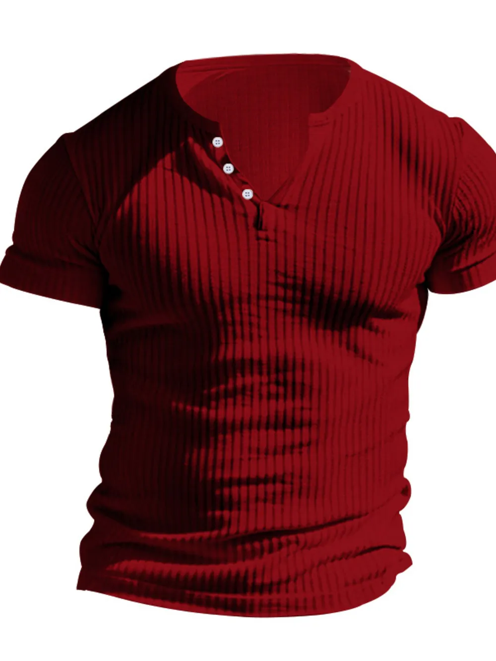 Men's Full Size Button Detail Henley Active T-Shirt Plus Size, image 8