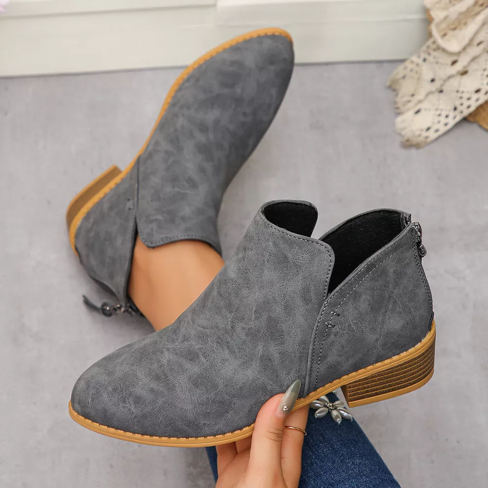 Point Toe Block Heels Boots, image 7