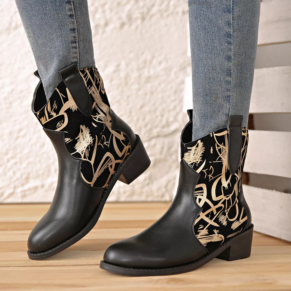 Point Toe Block Heels Boots, image 4