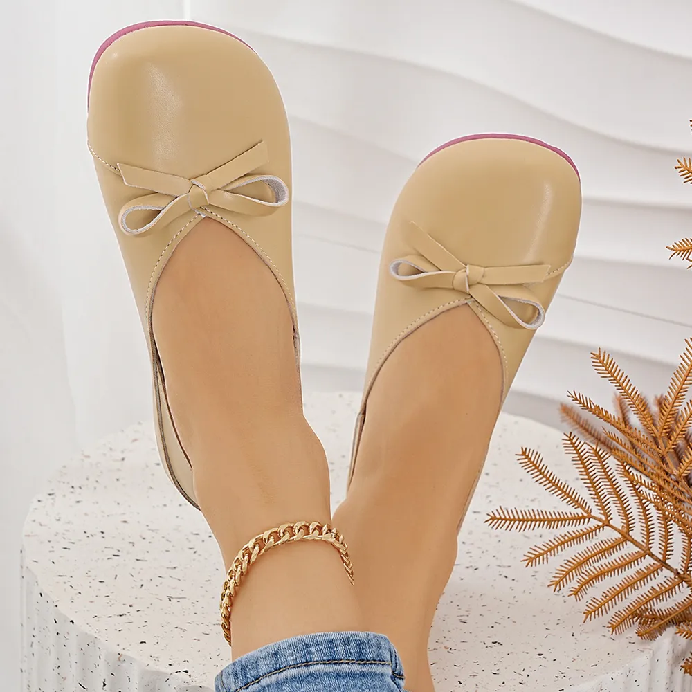 Bow Round Toe Flats Slip-Ons, image 18