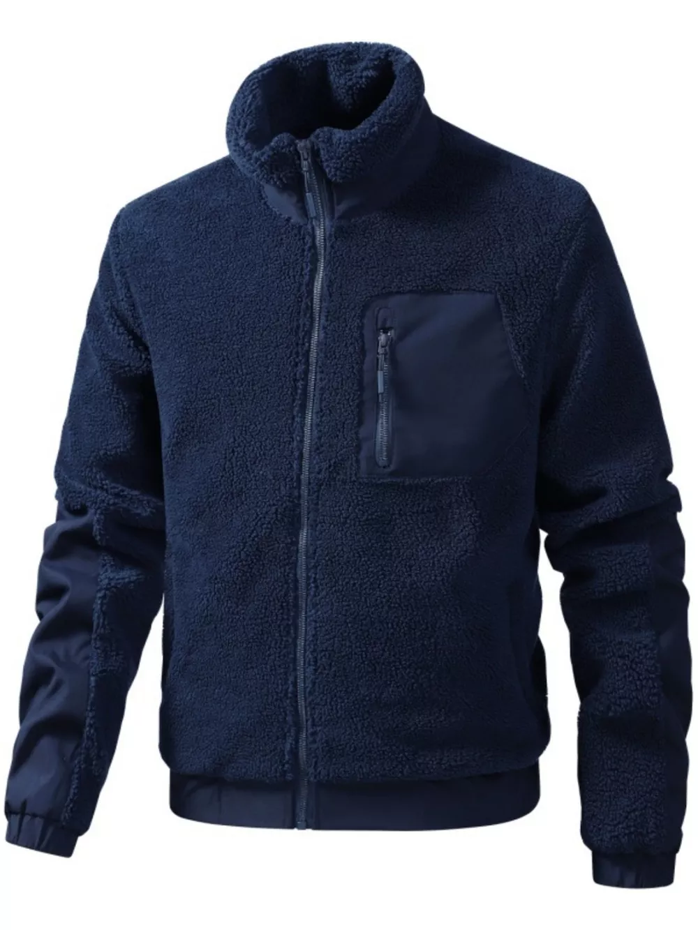 Men's Sherpa Fleece Zip-Up Jacket, image 4