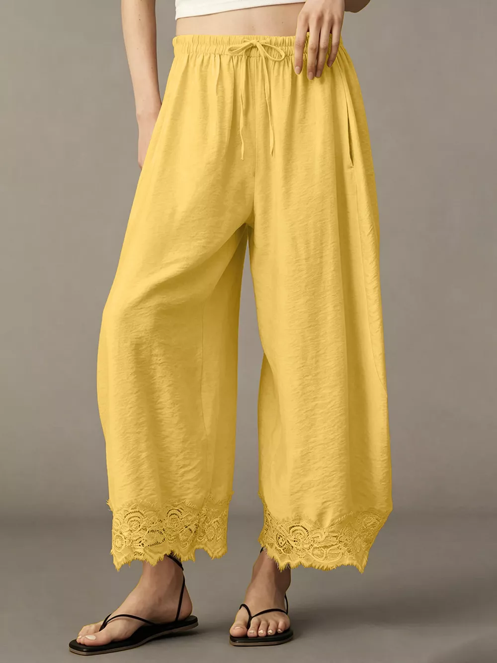 Drawstring Wide Leg Pants, image 25