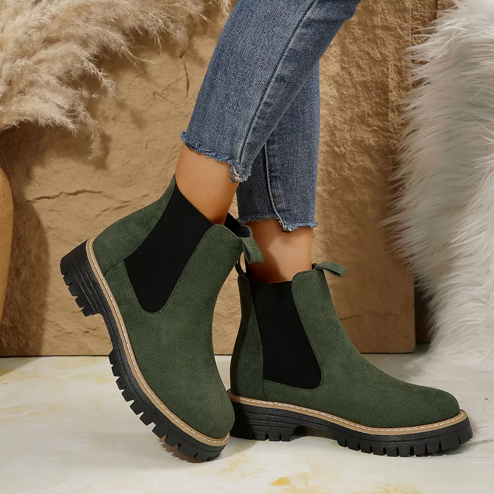 Round Toe Platform Boots, image 8