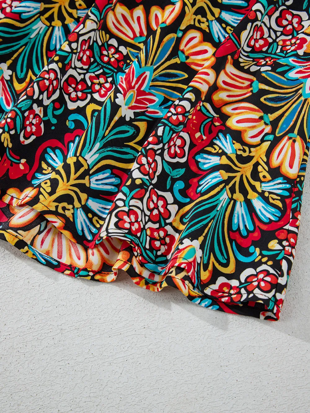 Floral Print Thin Straps High Waist Maxi Dress, image 11