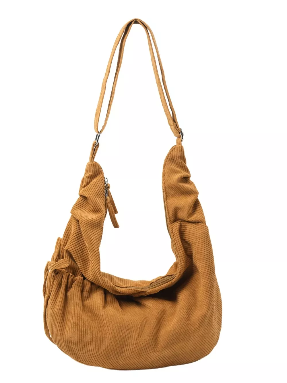 Corduroy Drawstring Crossbody Bag, image 3