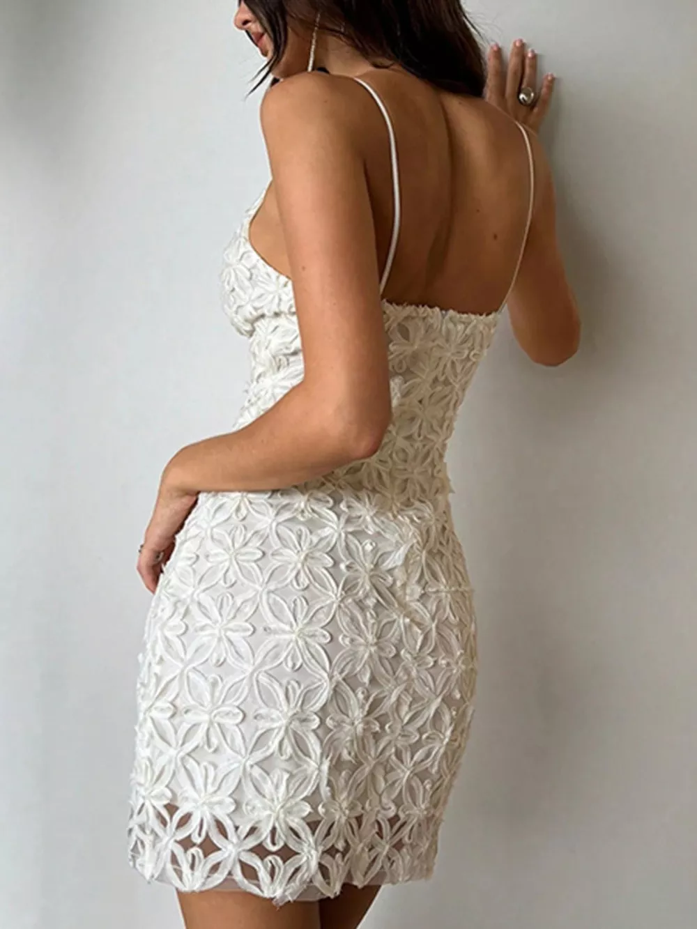 Lace Bodycon Mini Dress, image 6
