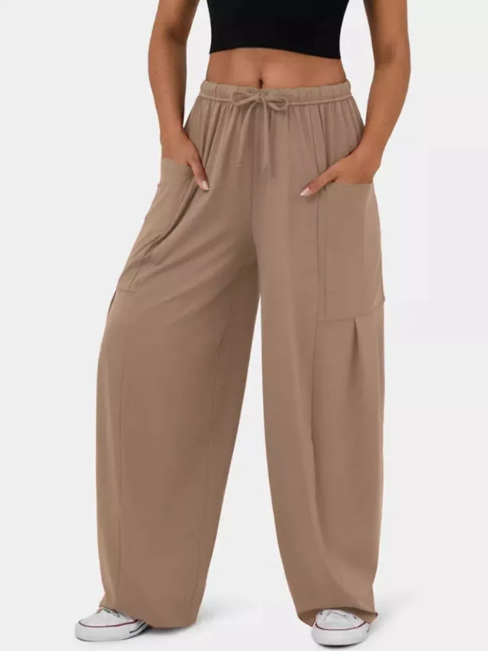 Drawstring Wide Leg Pants, image 2