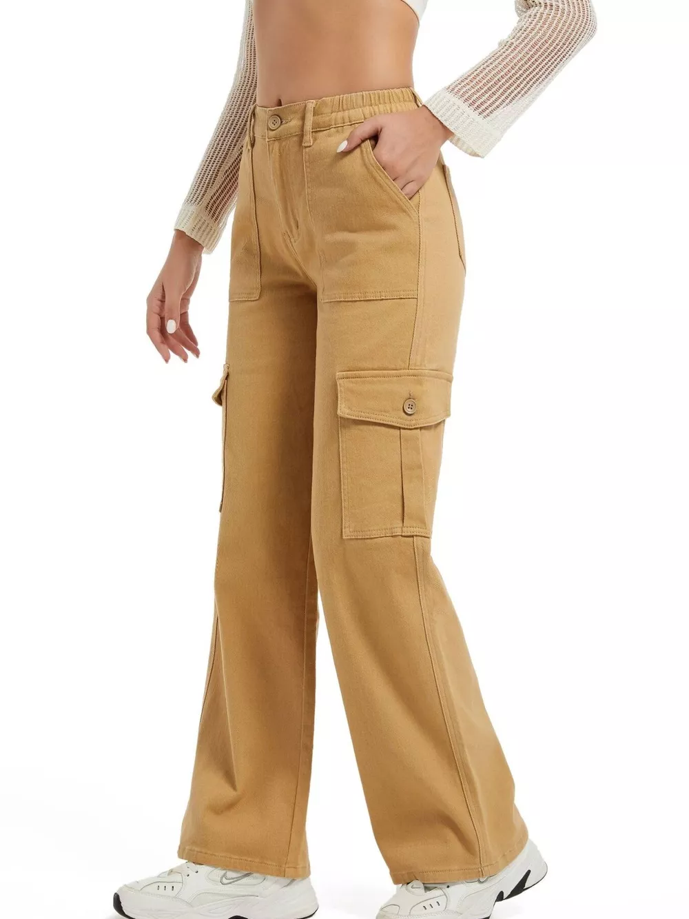 High-Waisted Cargo Jeans, image 25