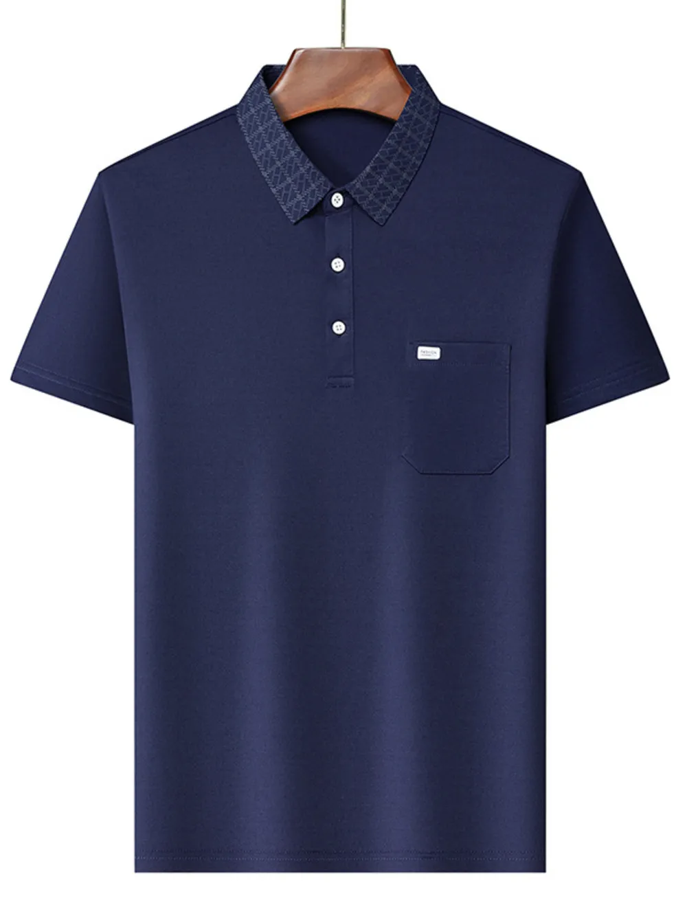 Men's Plus Size Short Sleeve Polo with Chest Pocket, image 5