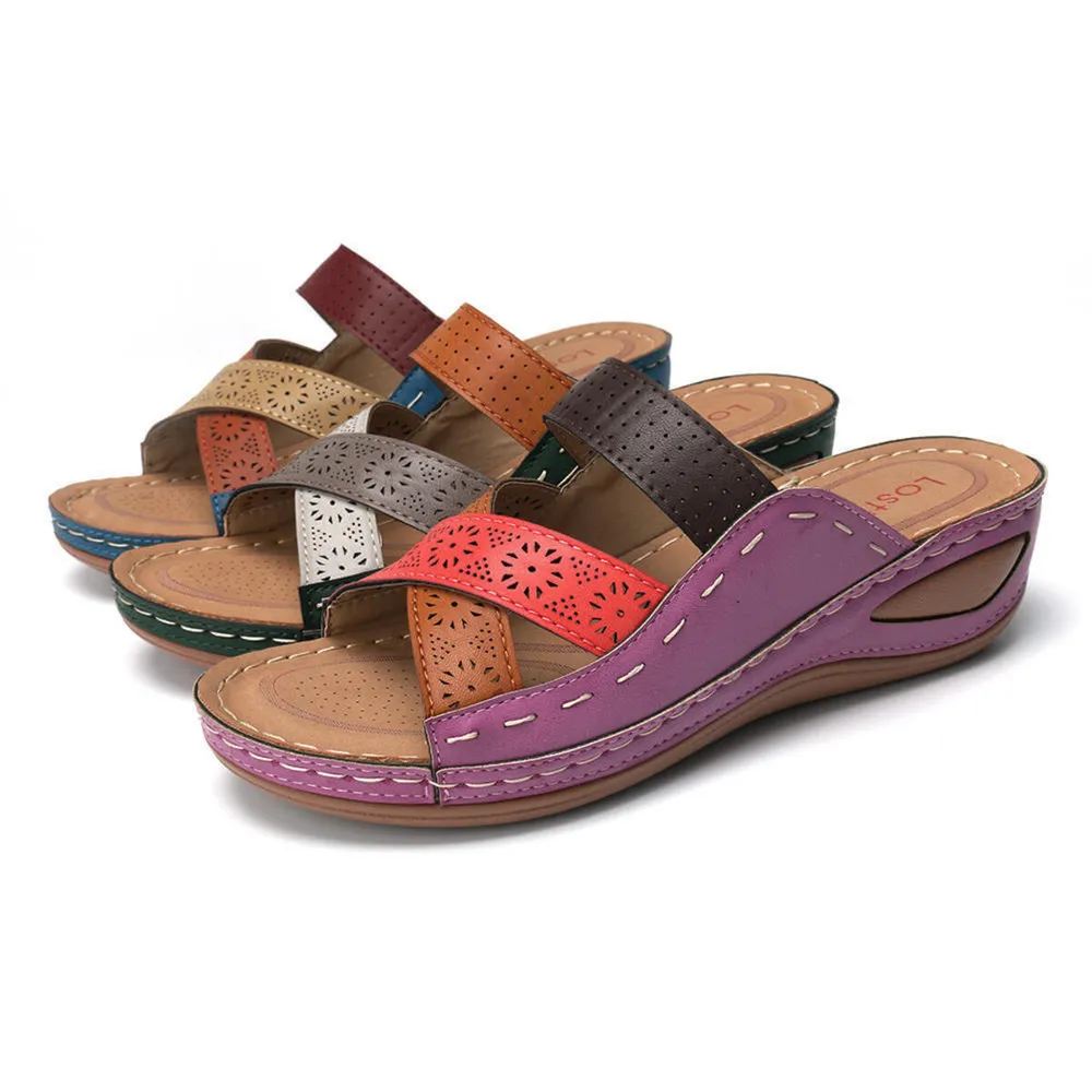 Crisscross Casual Wedge Sandals, image 7