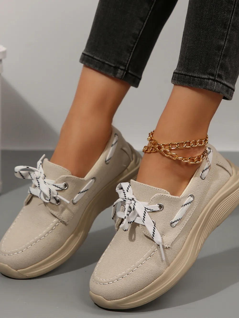 Lace Up Round Toe Sneakers, image 8