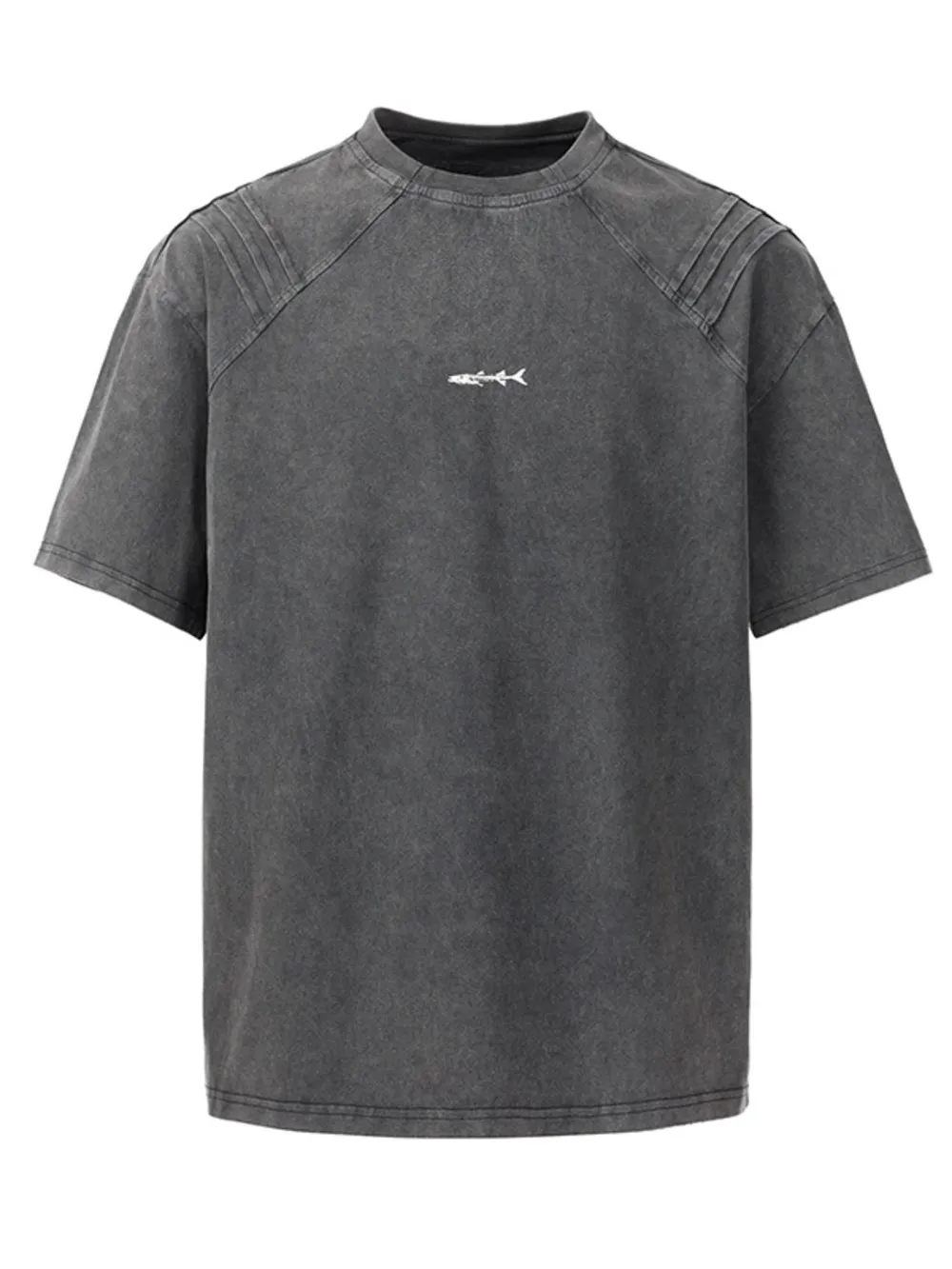 Men's Plus Size Vintage Washed Round Neck Tee, image 7