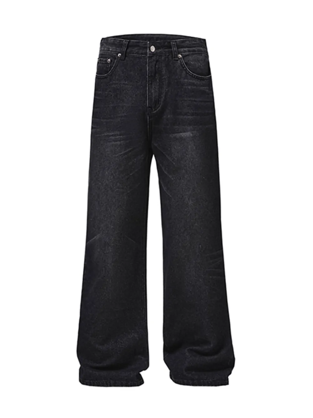 Men's Full Size Wide Leg Washed Baggy Jeans Plus Size
