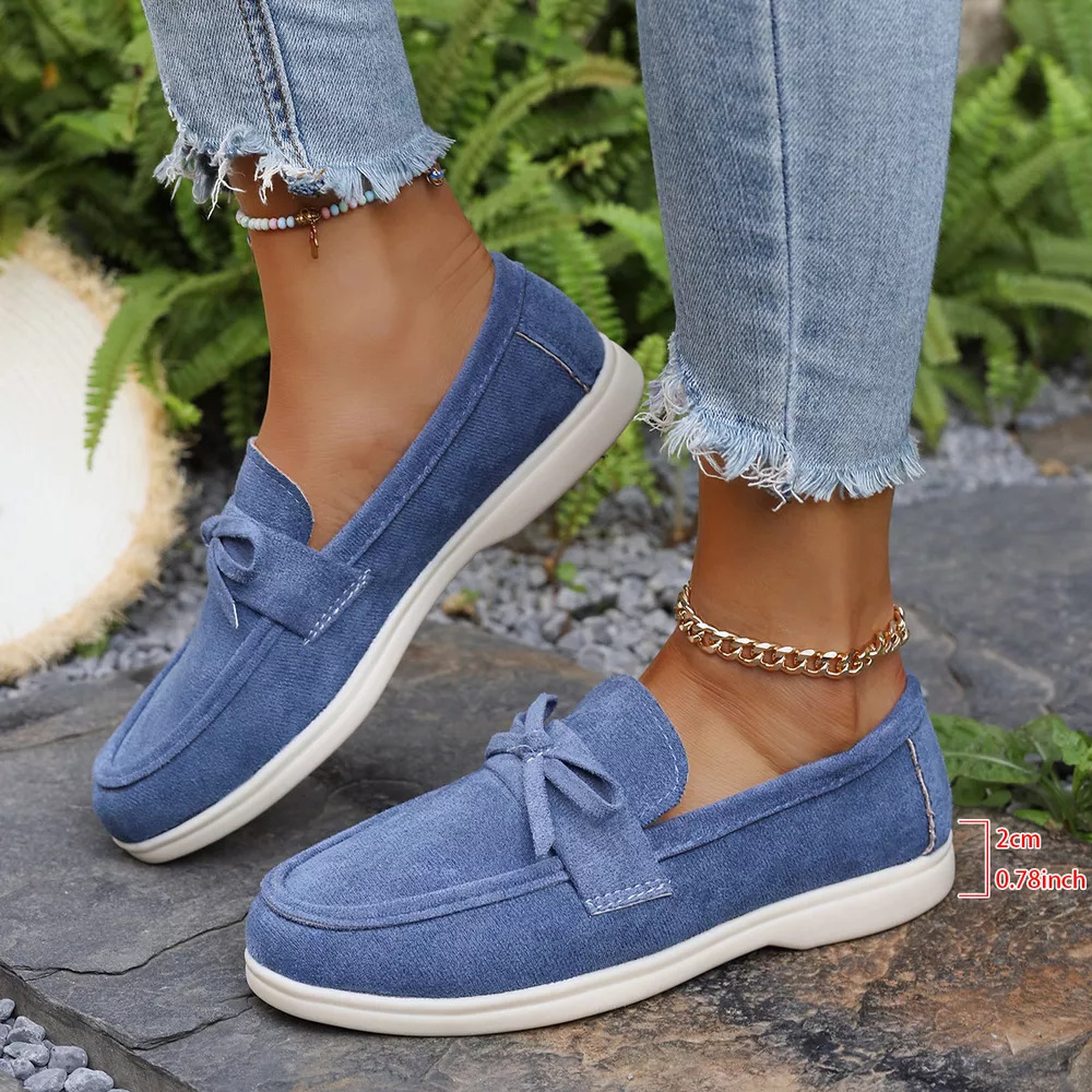 Bow Round Toe Slip-Ons, image 9