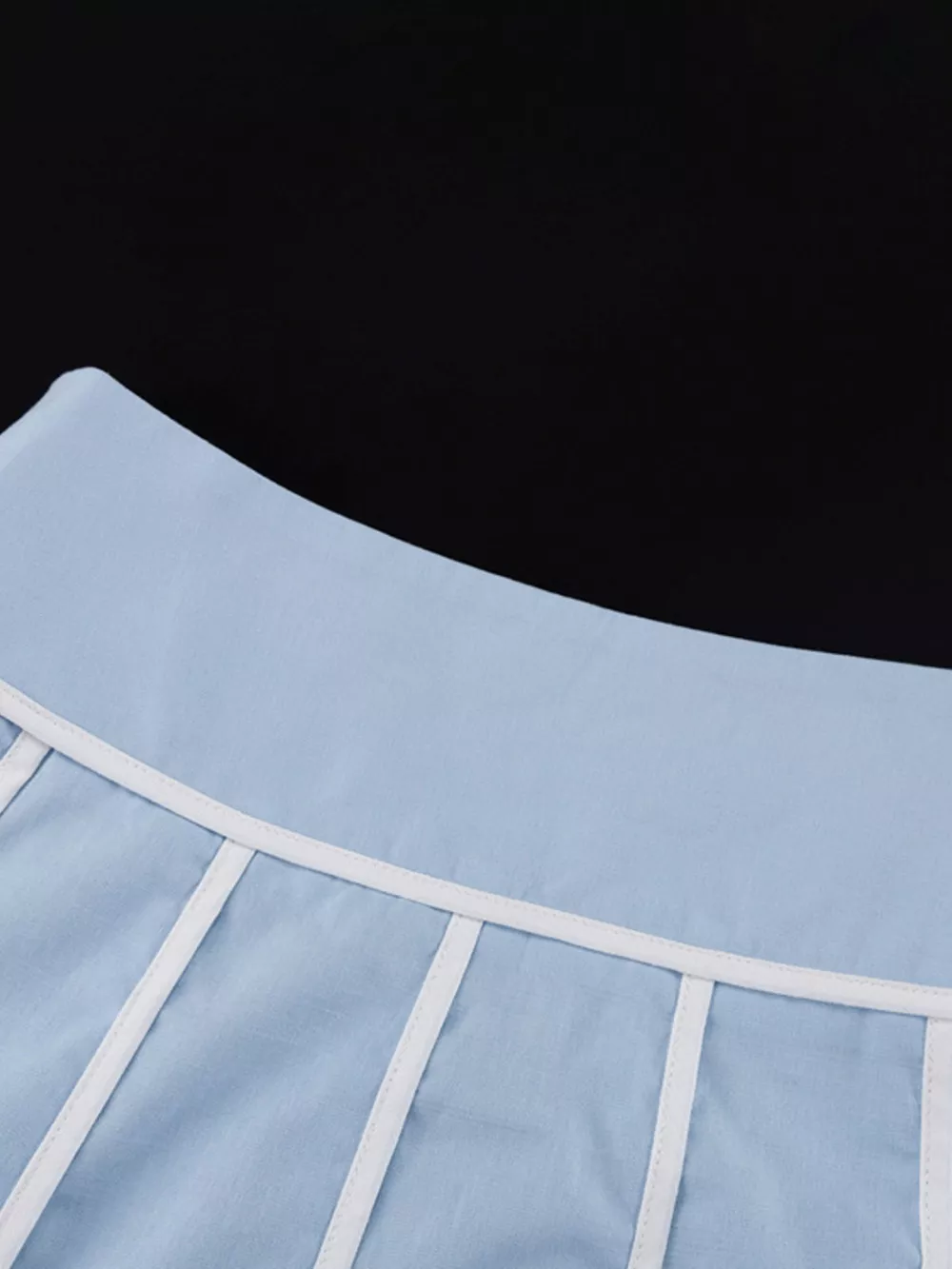 Contrast Trim Halter Neck Top and Skirt Set, image 10
