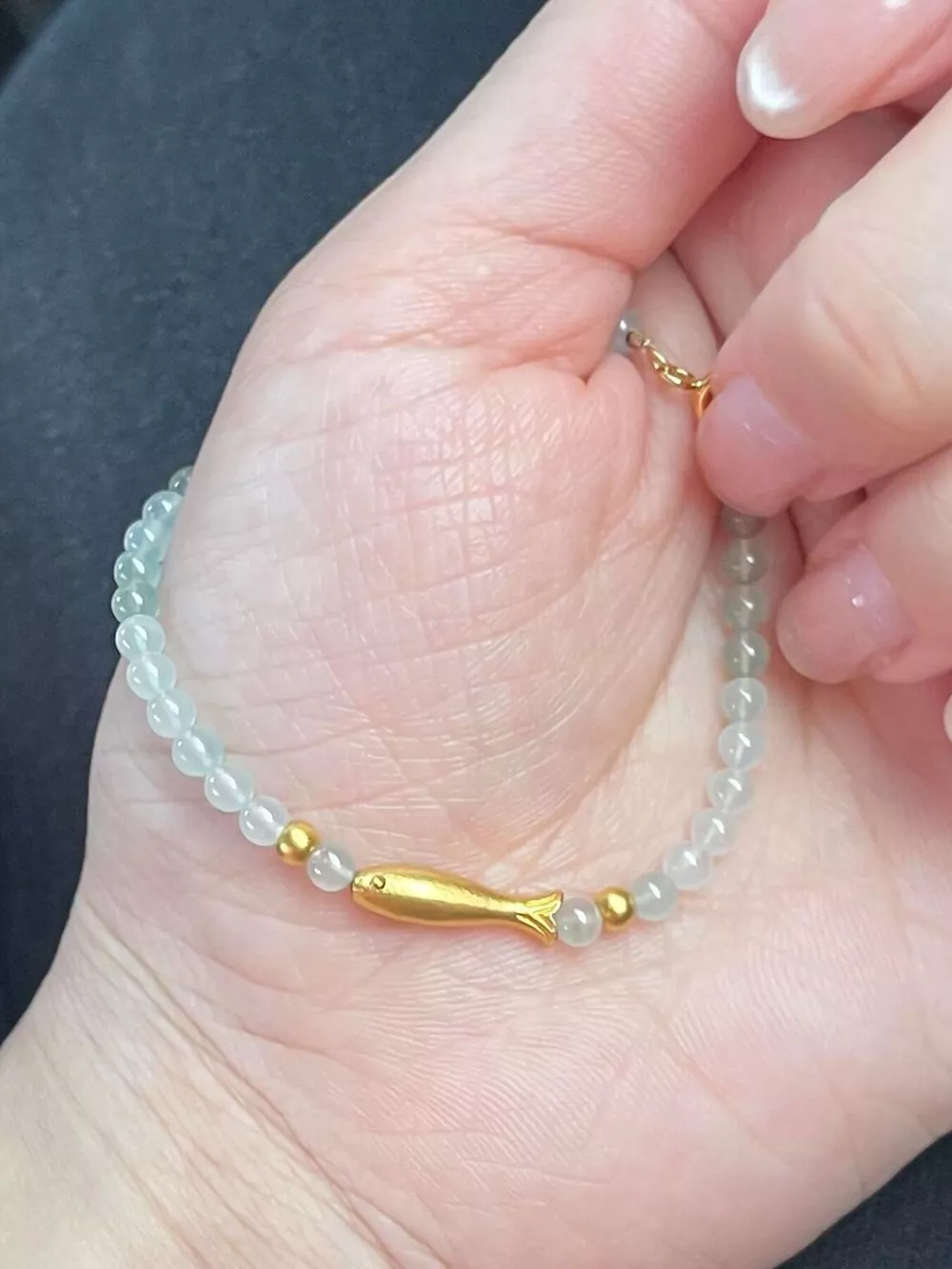 18K Gold-Plated Fish Beaded Bracelet, image 3