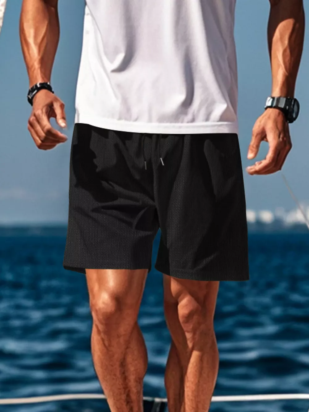 Men's Drawstring Causal Shorts, image 9