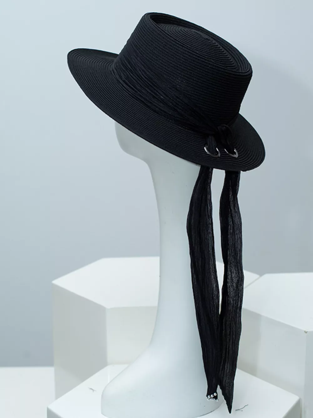 Ribbon Accent Straw Sun Hat