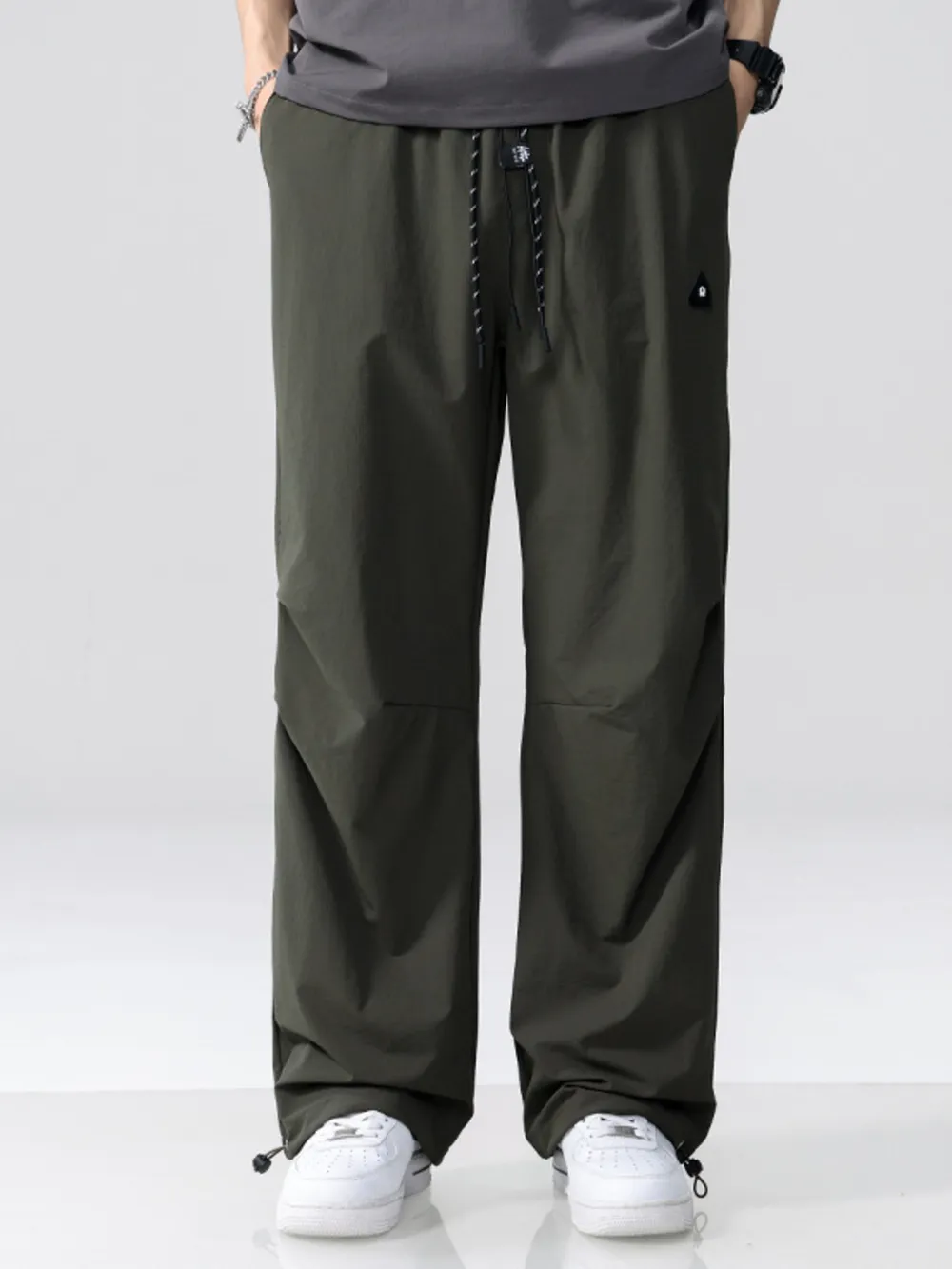 Men's Plus Size Drawstring Wide Leg Pants