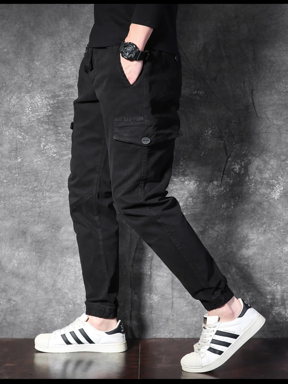 Men's Cargo Pants with Drawstring, image 11