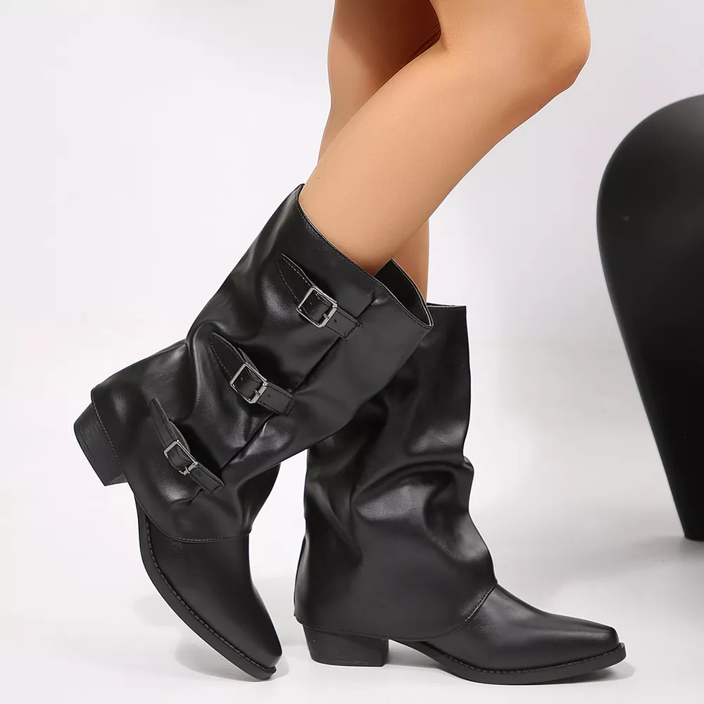 Point Toe Block Heels Boots, image 3