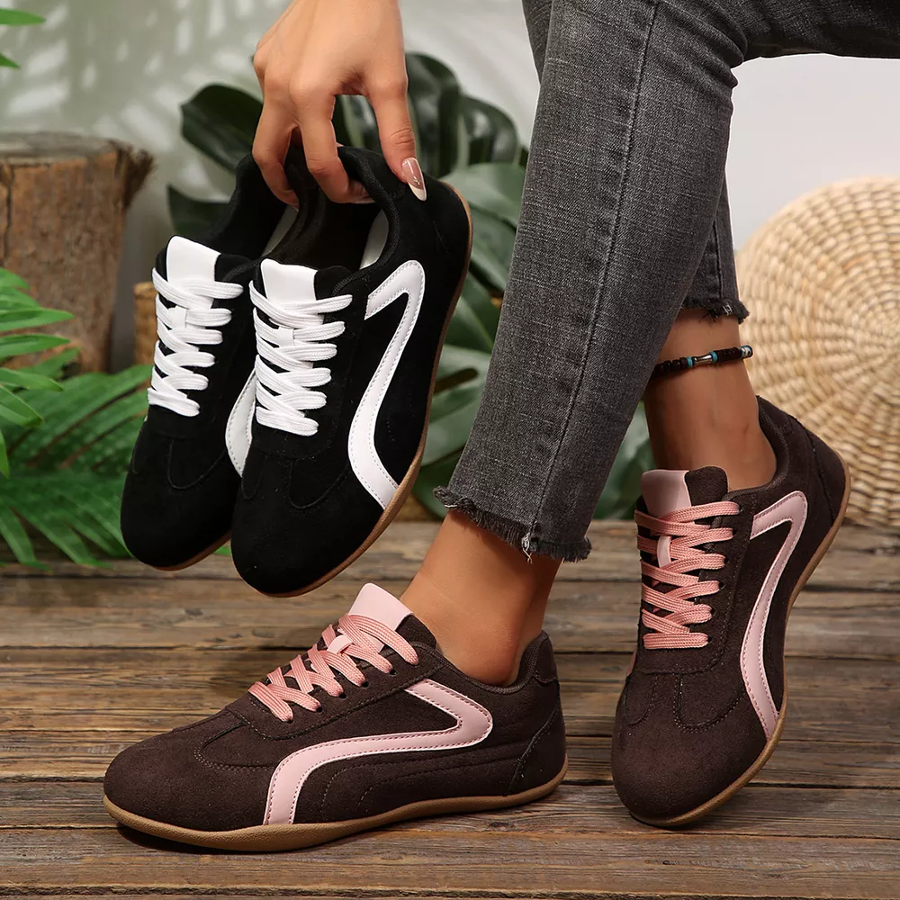 Round Toe Lace Up Sneakers, image 2