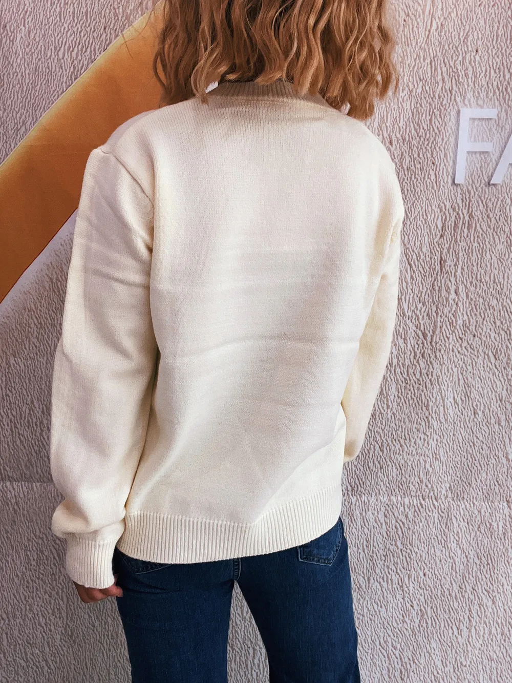 Striped Round Neck Long Sleeve Sweater, image 12