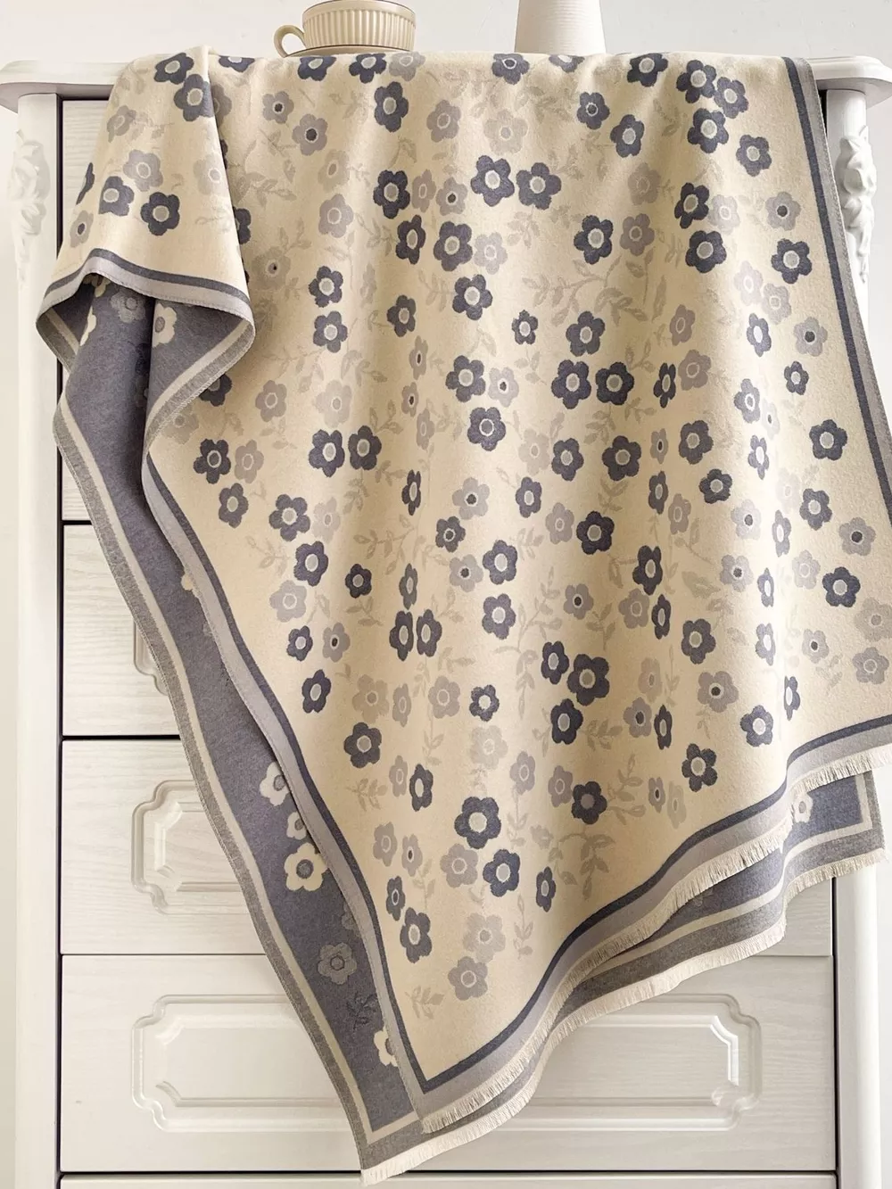Floral Print Warm Winter Scarf, image 2