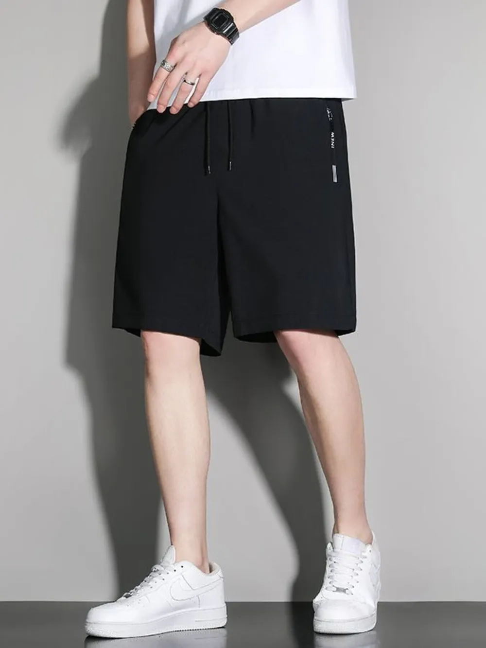 Men's Plus Size Drawstring Shorts with Pockets, image 2