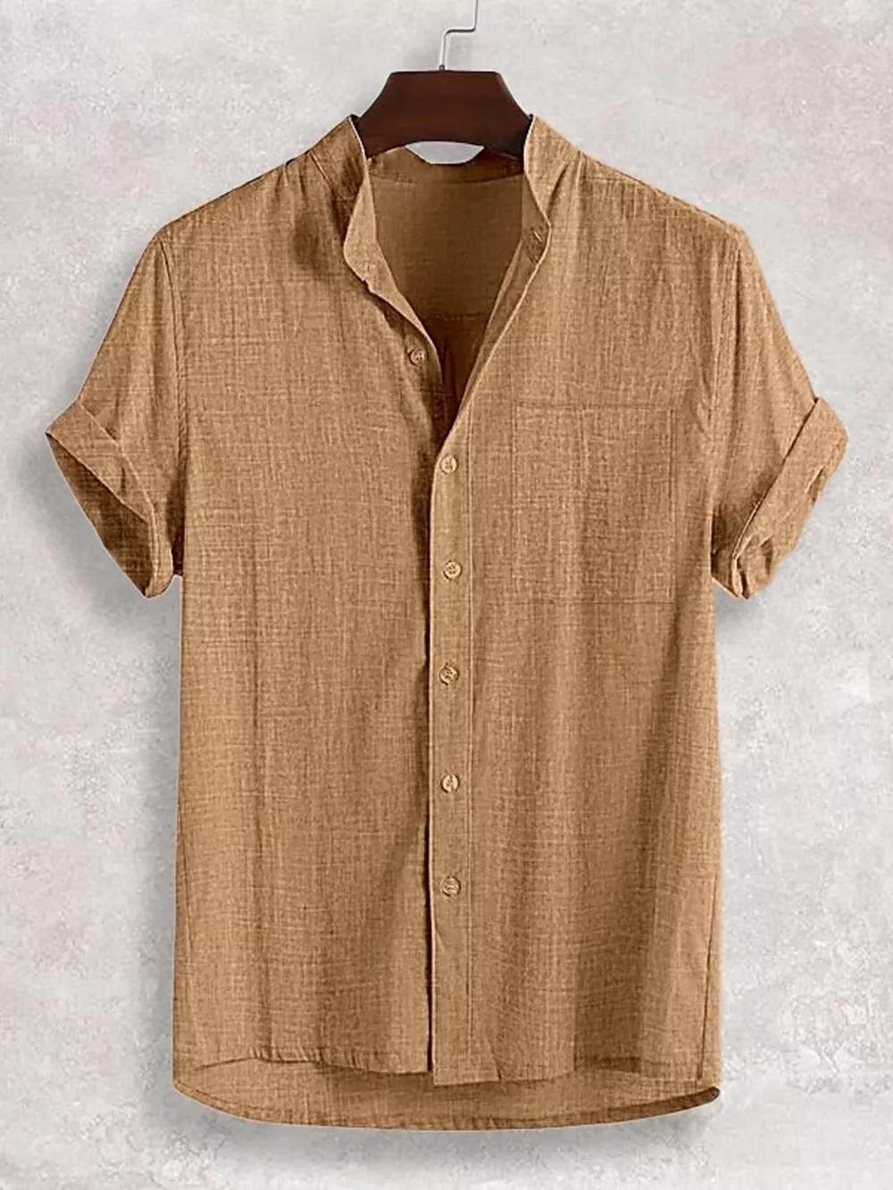 Men's Full Size Casual Button Up Short Sleeve Shirt Plus Size, image 4