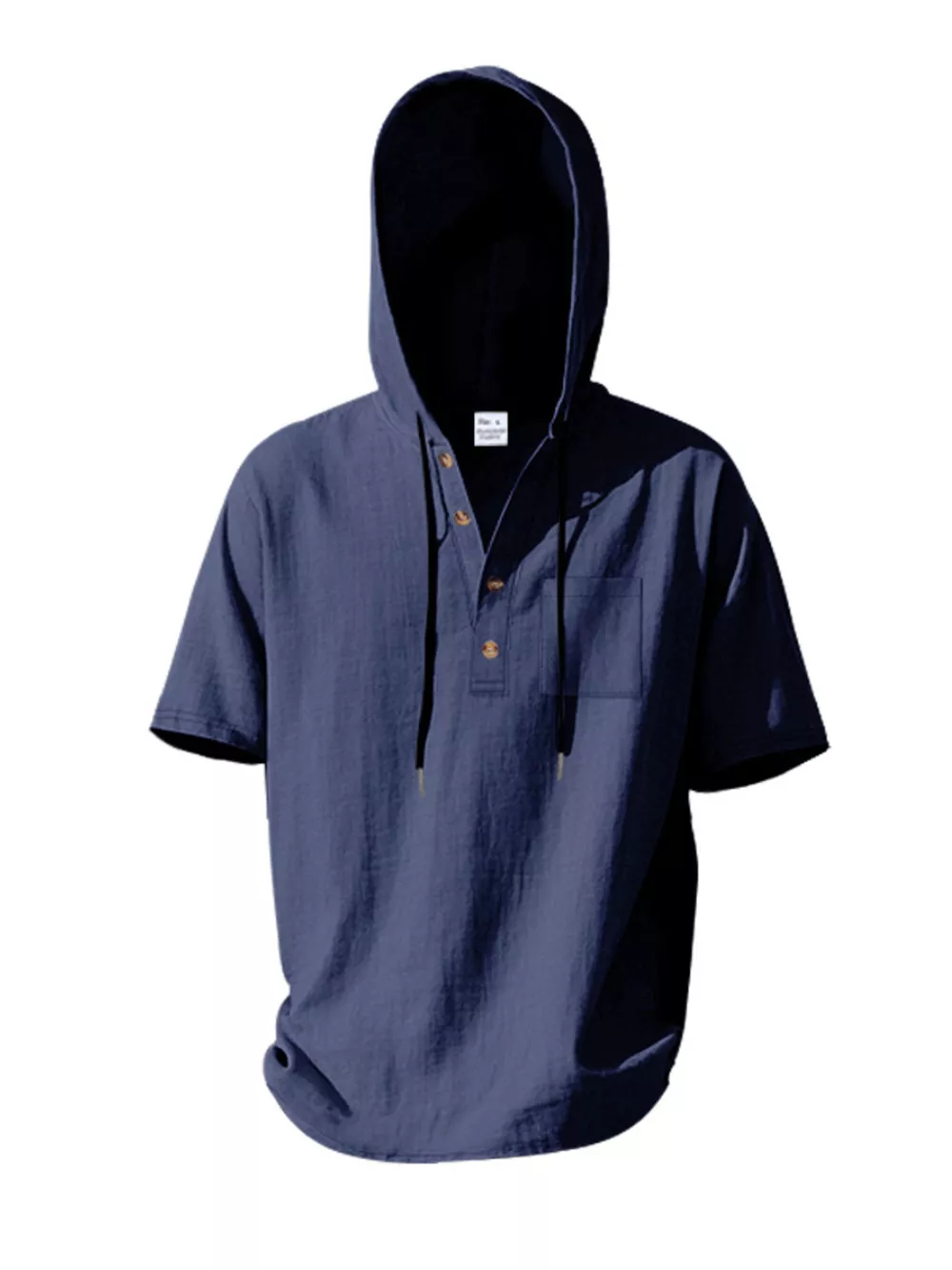 Men's Full Size Casual Short Sleeve Hooded Shirt Plus Size, image 14