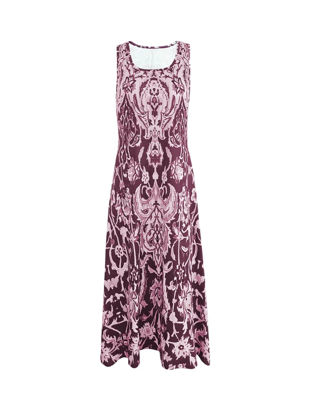 Printed Sleeveless Midi Dress, image 9