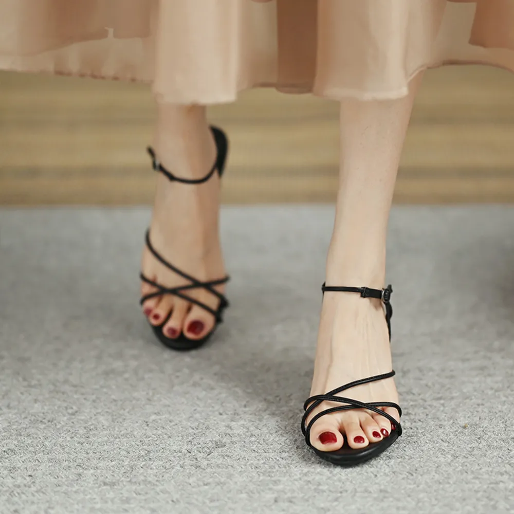Strappy Ankle Buckle Sandals, image 2