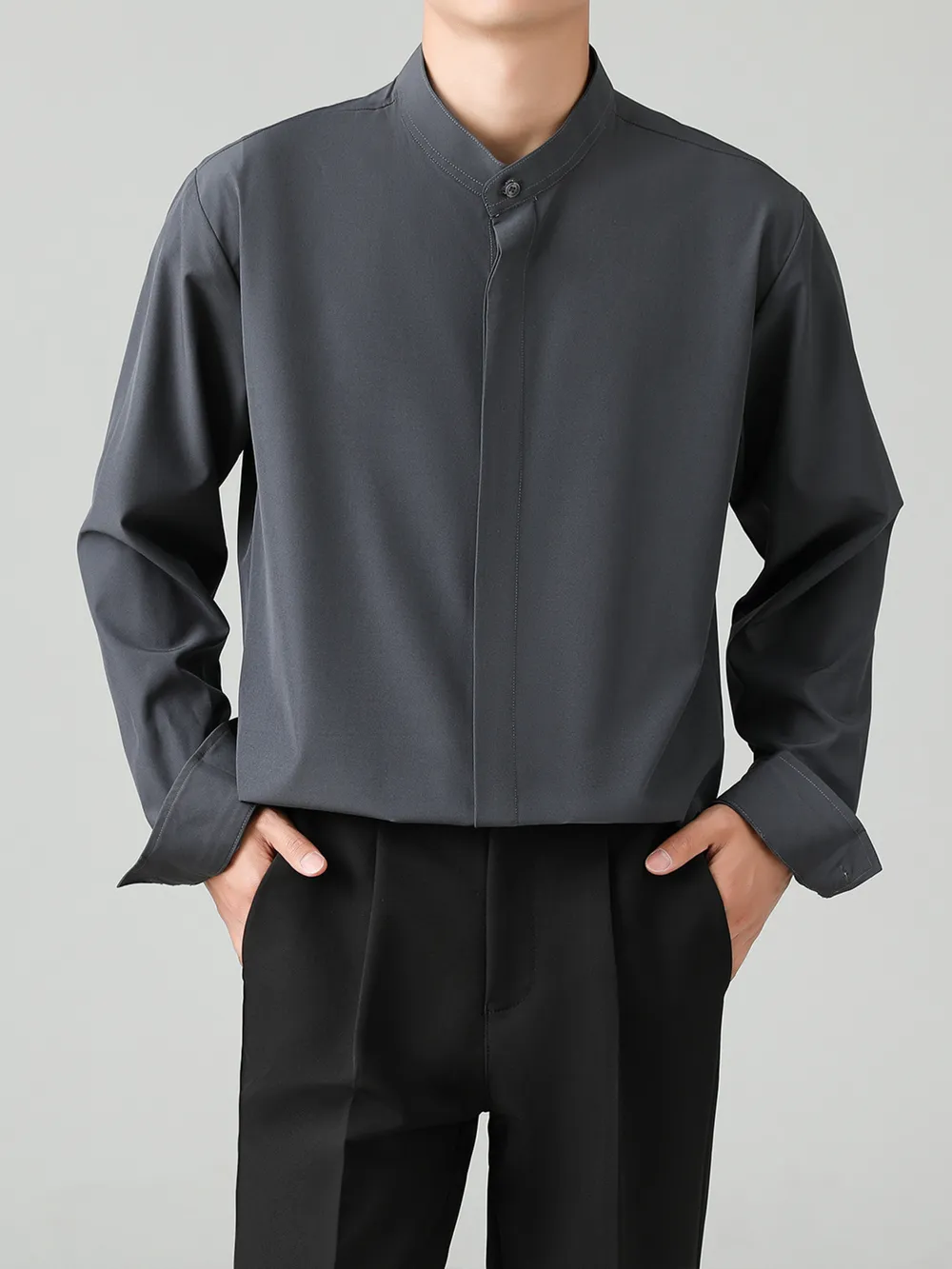 Men's Full Size Button Down Long Sleeve Shirt Plus Size, image 5