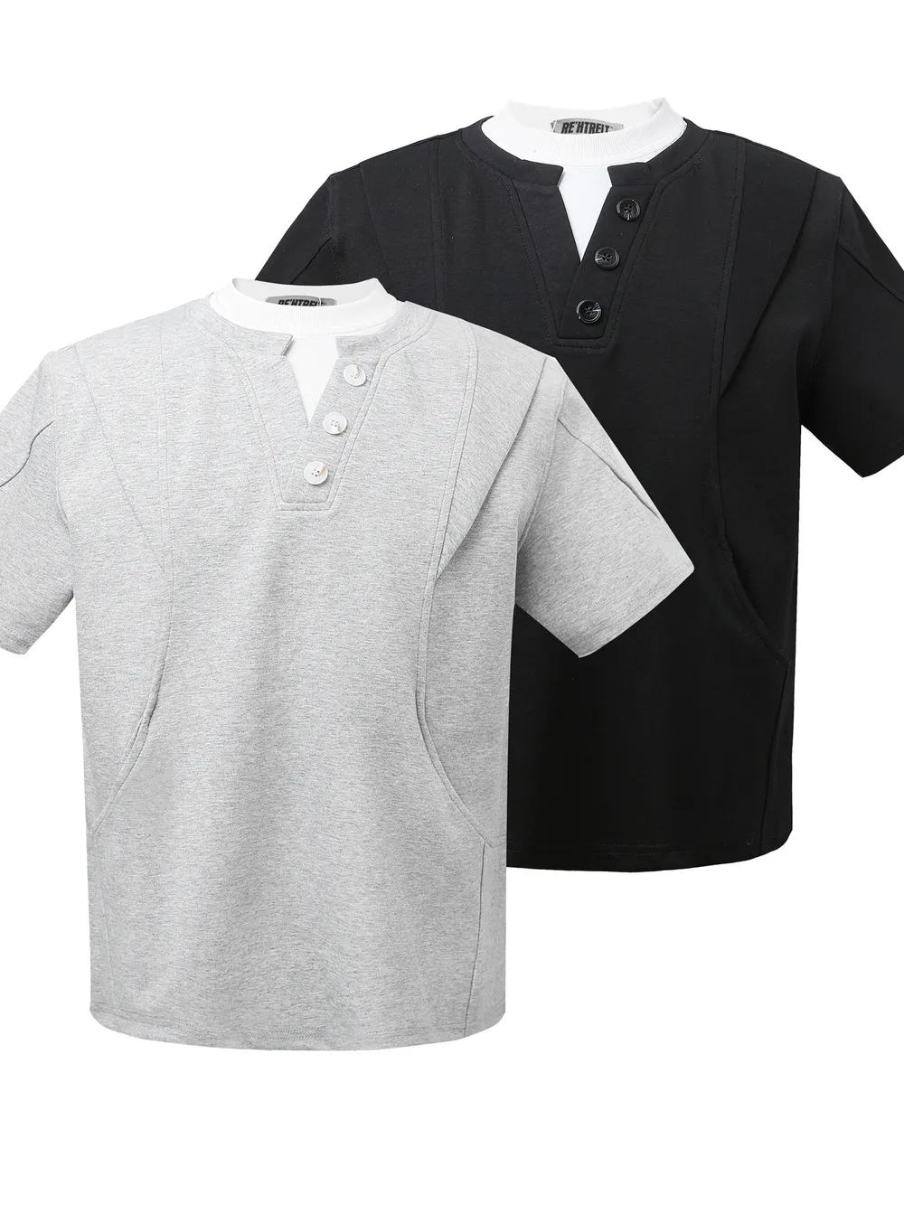Men's Casual Henley Short Sleeve T-Shirt, image 5