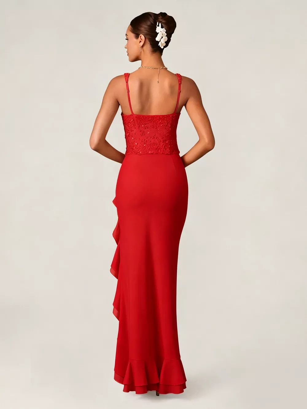 Sequin Ruffle Hem Maxi Dress, image 14