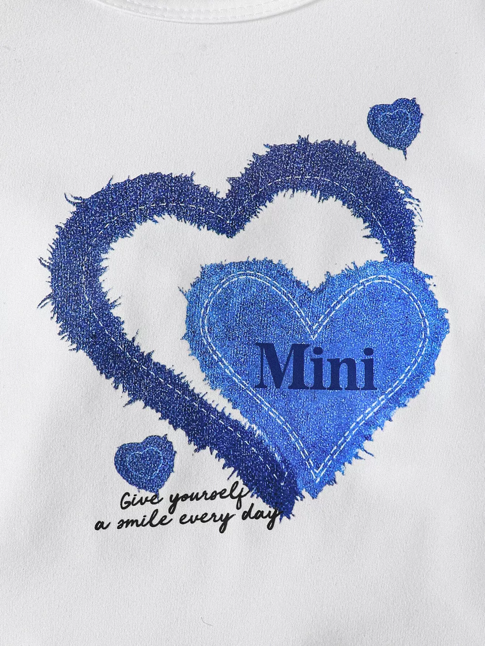 Children's Heart Print Casual Kids Set, image 3