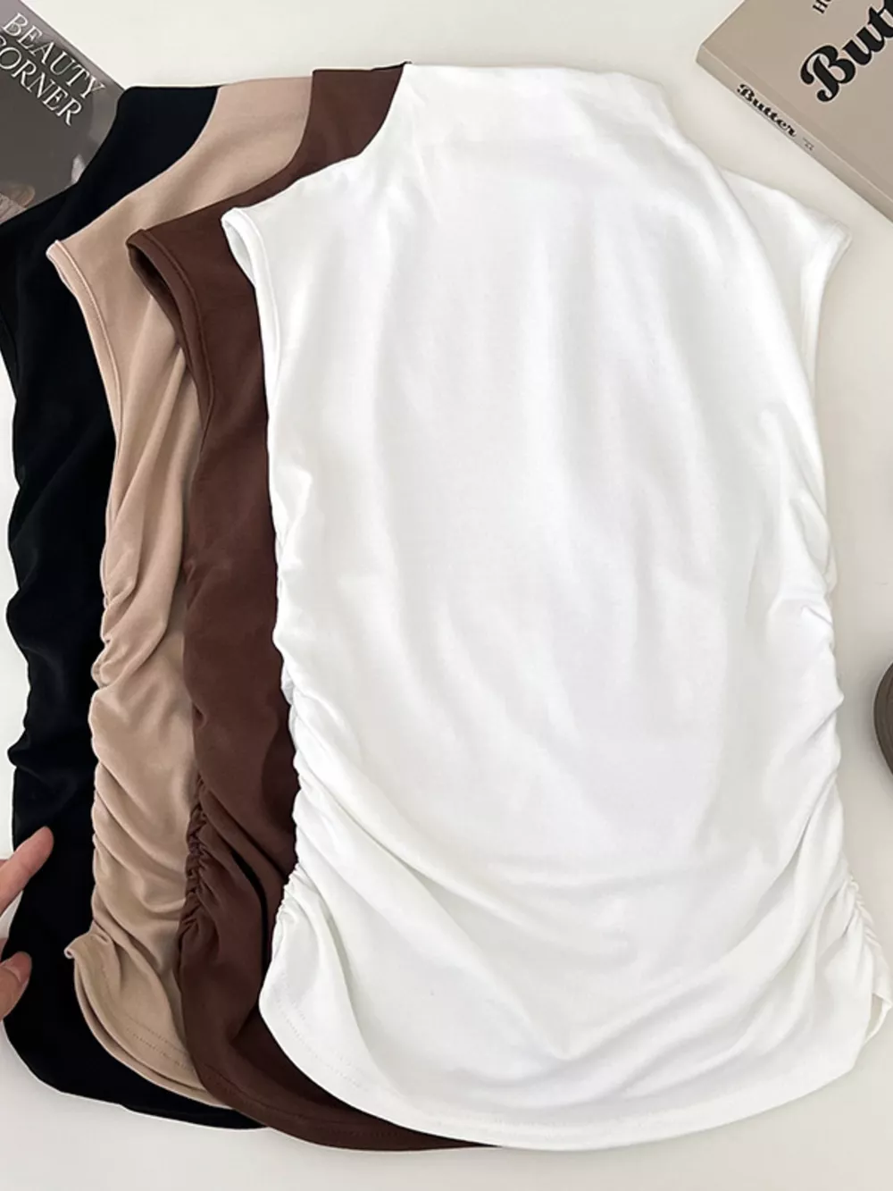 Ruched Mock Neck Tank, image 22