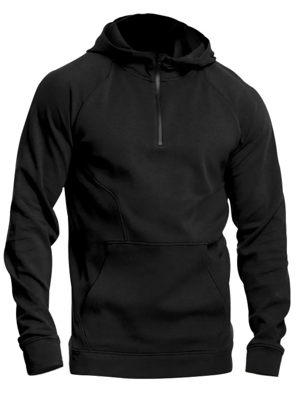 Men's Full Size Quarter Zip Long Sleeve Hoodie Plus Size, image 9