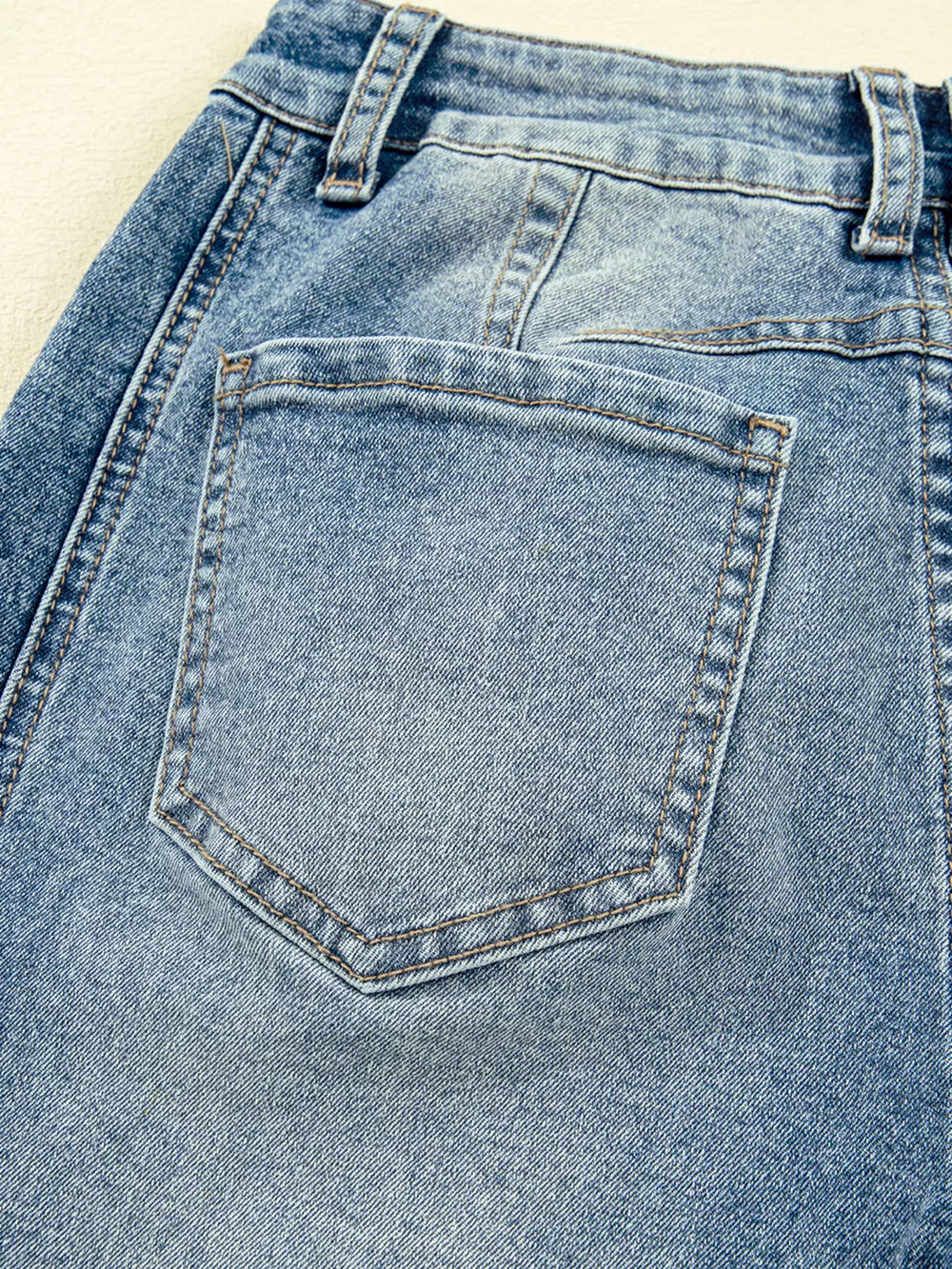 Vintage Washed Seam Detail Shift Jeans, image 8
