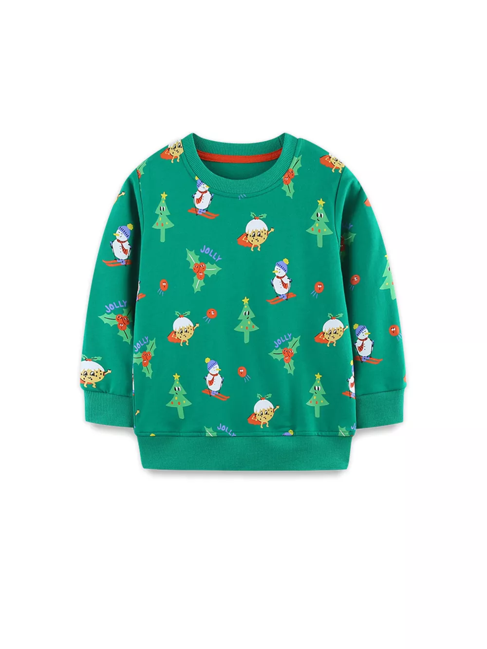 Children's Christmas Print Round Neck Sweatshirt, image 2
