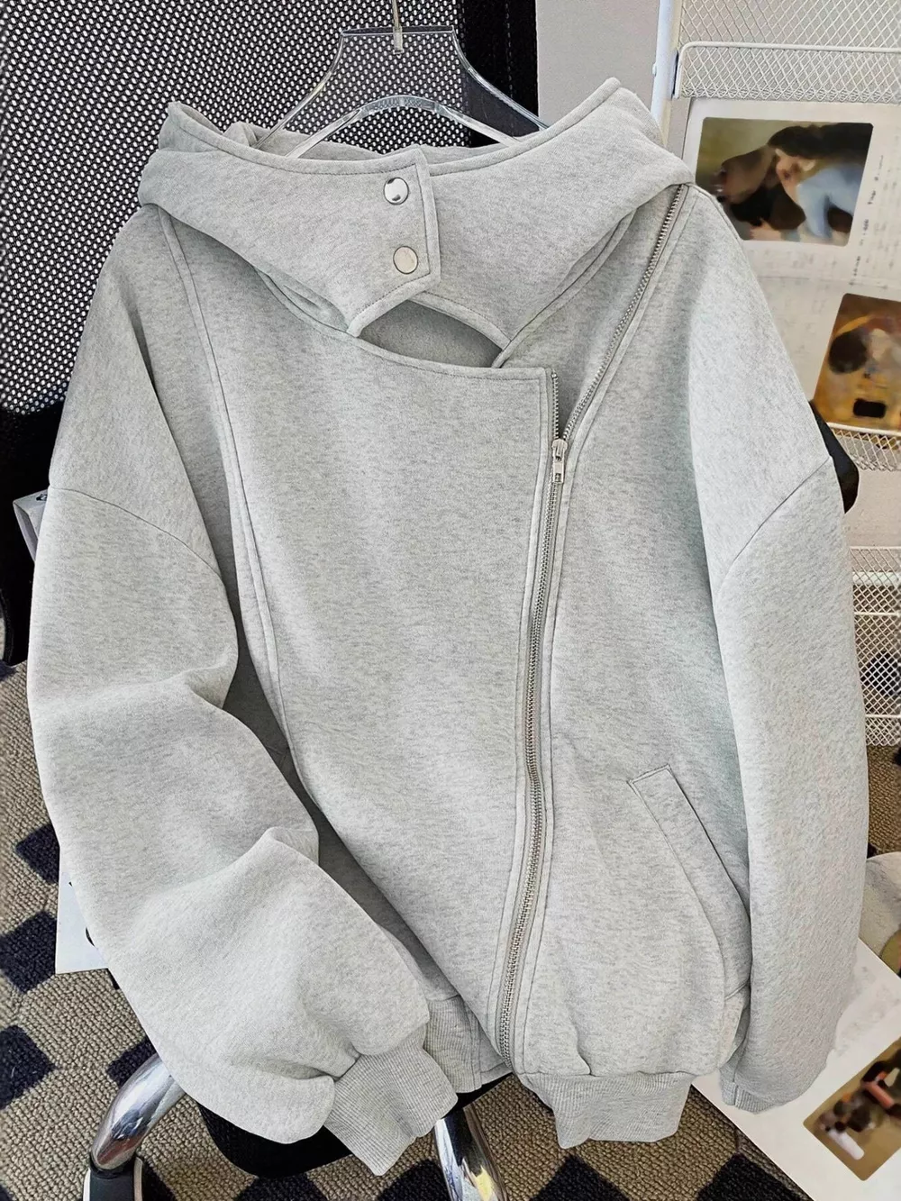 Zip Up Long Sleeve Hoodie