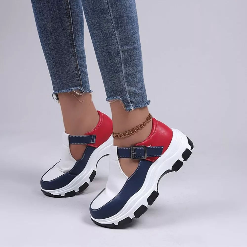 Round Toe Platform Sneakers, image 3