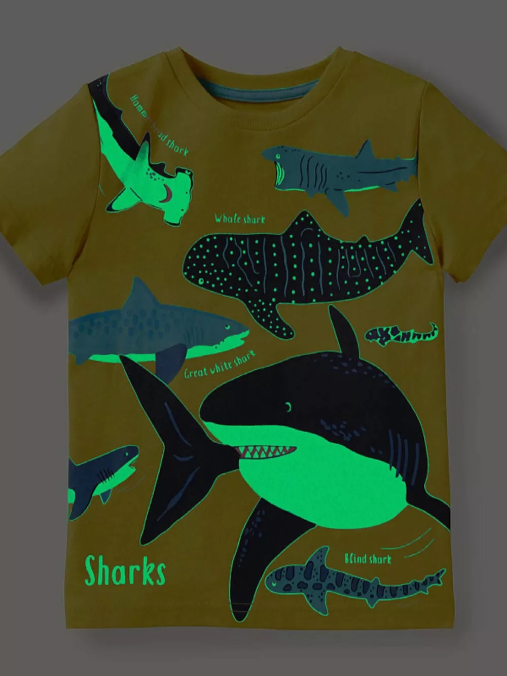 Children's Shark Print Short Sleeve T-Shirt, image 4